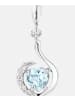 Diamant L'éternel Ohrringe aus 375 Weißgold mit 0.42 Karat Diamant mit Topas