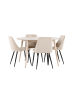ebuy24 Essgruppe Flora (5-teilig) Whitewash 120 x 120 cm