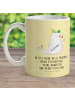 Mr. & Mrs. Panda Kaffeetasse Robbe Sherlock mit Spruch in Gelb Pastell