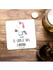 Mr. & Mrs. Panda Coaster Einhorn Muffin mit Spruch in Weiß