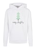 F4NT4STIC Basic Hoodie Merry Christmas Weihnachten in weiß