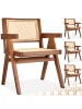 tectake Armlehnstuhl im Boho-Stil, 59 x 56,5 x 82,5 cm, Belastbarkeit 120 kg