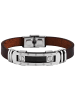 Adeliás Herren Armband aus Leder 22 cm in braun
