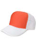 styleBREAKER Mesh Cap in Orange-Weiß