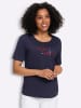 Sieh an! Kurzarm-Shirt in marine-weiß