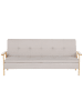 Beliani Schlafsofa TJORN in Beige/Braun - (W) 204 x (H) 84 x (L) 85 cm