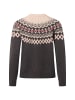 Marie Lund Strickpullover in grau beige - 0006
