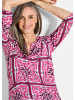 GOLDNER Kurzgröße:  Jerseybluse Bluse mit Muster, Halbarm in pink / gemustert
