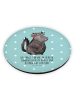 Mr. & Mrs. Panda Rund Magnet Stinktier  mit Spruch in Türkis Pastell