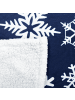 Beliani Kuscheldecke ANISE in Blau/Weiß - (W) 150 x (H) 1 x (L) 200 cm