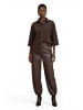 Zero  Casual-Bluse gerader Schnitt in Black Coffee