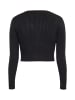 Swirly Damen Cropped Cardigan in SCHWARZ