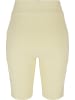 Urban Classics Urban Classics Damen Ladies High Waist Lace Inset Cycle Shorts in softyellow