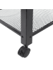 Beliani Servierwagen BOLZANO in Schwarz/Braun - (W) 60 x (H) 78 x (L) 40 cm