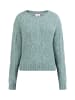 myMo Damen Strickpullover in Blau Mint Melange