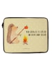 Mr. & Mrs. Panda Laptoptasche Igel Grillen mit Spruch in Gelb Pastell