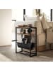 HOMCOM Beistelltisch in Rustikal-Braun 43L x 18B x 56H cm