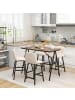 HOMCOM Bartisch-Set in Beige 120L x 60B x 91H cm