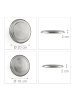 relaxdays 4er Set Herdabdeckplatten in Silber - Ø20 cm
