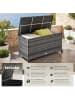 tectake Aluminium Auflagenbox mit Rattangeflecht, 116 x 54 x 64 cm