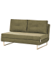 Beliani Schlafsofa JERSLEV in Grün/Braun - (W) 150 x (H) 87 x (L) 84 cm