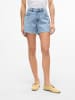 Vero Moda Bermuda Jeansshorts mit ausgefranstem Saum in Hellblau
