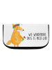 Mr. & Mrs. Panda Beauty Bag Fuchs Blumen mit Spruch in Weiß