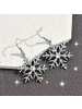 Adeliás Weihnachtsschmuck Ohrringe Ohrhänger Schneeflocke aus Acryl in silber