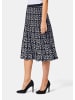 GOLDNER Kurzgröße:  Hochwertiger Jacquard-Strickrock in schwarz / weiß / gemustert