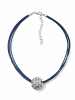 collezione alessandro Kurze Kette " Crystal " in blau