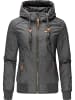 ragwear Winterjacke Druna Print Winter in Dark Grey