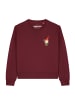 wat? Apparel Sweatshirt Gartenzwerg in Weinrot