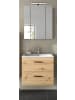 Inn.Furn Badmöbel-Set 2-teilig Eiche Artisan, Badkombination 60 cm inklusive Waschbecken