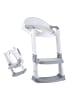 relaxdays Kinder-Toilettensitz in Grau/ Weiß - (B)35 x (H)39–45 x (T)44 cm