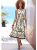 Buffalo Volantkleid in sand-khaki bedruckt