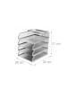 relaxdays Briefablage in Silber - (B)25 x (H)31 x (T)32 cm