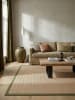 KADIMA DESIGN Jute-Teppich Naturfaser TRENT Geometrisch Boho Wohnzimmer in Braun-Grün
