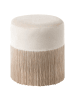 Beliani Pouf VIRGINIA in Beige - (W) 36 x (H) 38 x (L) 36 cm
