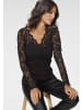 Laura Scott Spitzenshirt in schwarz