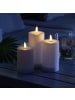 MARELIDA LED Solar Kerzen outdoor mit Sensor 3 Größen in weiß