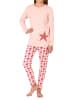 NORMANN Schlafanzug langarm Pyjama Sterne - 74220 in rose