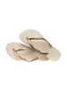 Havaianas Slim-Flatform-Zehenstegsandale Beige