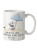 Mr. & Mrs. Panda Teetasse Sommer Meer Glück mit Spruch in Weiß