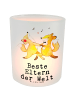 Mr. & Mrs. Panda Glas Windlicht Fuchs Beste Eltern der Welt mit ... in Transparent