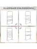 HOMCOM Wäscheständer in Silber 136,5L x 55B x 154H cm