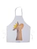 Mr. & Mrs. Panda Schürze Lamakopf König ohne Spruch in Weiß