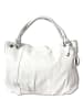 Florence Florence Schultertasche, Henkeltasche Leder beige, weiß ca. 42cm