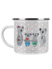 Mr. & Mrs. Panda Camping Emaille Tasse Koala Familie zwei ohne S... in Grau Pastell