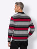 Sieh an! Sweatshirt in schwarz-rot-geringelt
