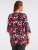 creation L Bluse in fuchsia-schwarz-bedruckt
